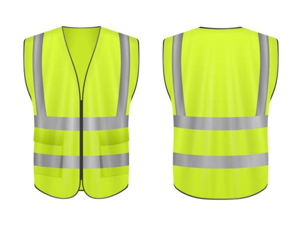 safety vest set on a white background. vector illustration. safety vest set on a white background. vector illustration.
